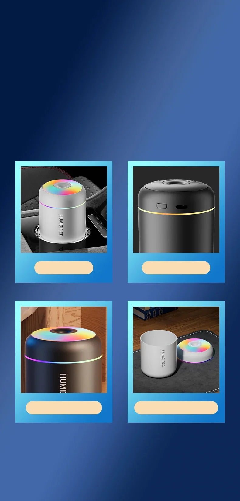 Mini Air Humidifier USB Electric 180ML Aroma Diffuser Essential Oil Purifier Aromatherapy Mist Maker Lights For Car Home Bedroom